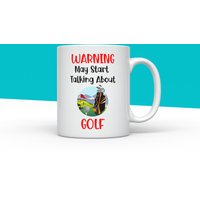 Warnung Kann Beginnen, Über Golf-Becher Zu Sprechen - Lustige Geschenke Für Golfer, Golfen Männer Frauen, Weihnachten, Golf Papa Geschenke von IMMOSS