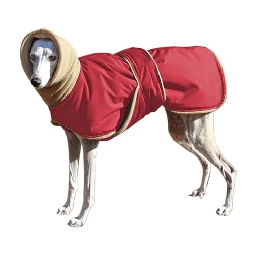 IMOSEI Hundemantel, Warme Winterjacke for Whippet und Windhund, Dicker Mantel, Haustierkleidung, Lingtons, Italienischer Windhund, Fleece-Kleidung, mittelgroße und große Hundekleidung (Color : Rot, IMOSEI Hundemantel, Warme Winterjacke for Whippet und Windhund, Dicker Mantel, Haustierkleidung, Lingtons, Italienischer Windhund, Fleece-Kleidung, mittelgroße und große Hundekleidung (Color : Rot, von IMOSEI