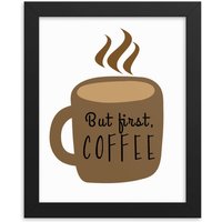 Aber Erste Kaffee Küche Wand Kunst | Dekor Feinschmecker Barista Geschenk Kaffeeliebhaber Koch von IMPAPER