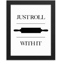 Just Roll With It Küche Wand Kunst | Dekor Feinschmecker Koch Geschenk Kochen Bäcker von IMPAPER