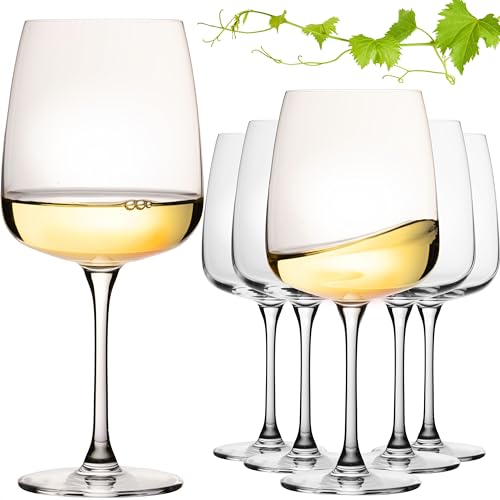 IMPERIAL Große Eckige Weißweingläser 480ml 'Milano' Set 6-Teilig Chardonnay Glas aus Crystalline Glas Spülmaschinenfest von IMPERIAL glass