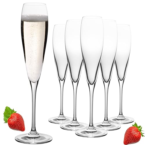 IMPERIAL Hohe Sektkelche 140ml (max. 192ml) 'Paris' Set 6-Teilig Sektgläser aus Crystalline Glas Spülmaschinenfest von IMPERIAL glass