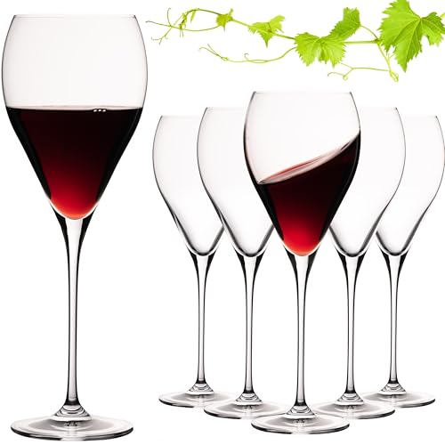 IMPERIAL Hohe Tropfenförmige Rotweingläser 520ml 'Paris' Set 6-Teilig Weingläser aus Crystalline Glas Spülmaschinenfest von IMPERIAL glass