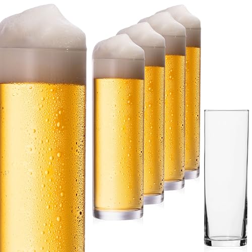 IMPERIAL Kölschgläser aus Glas Set 6-Teilig 200ml (max. 250ml) Kölschstangen 0,2L Bierstangen Bierglas Spülmaschinenfest von IMPERIAL glass