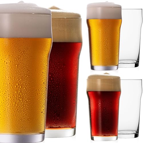 IMPERIAL Pint Biergläser Set 6 Stück 500ml (max 700ml) Pintgläser aus Crystalline Glas 0,7L Spülmaschinenfest Nonic Pint von IMPERIAL glass