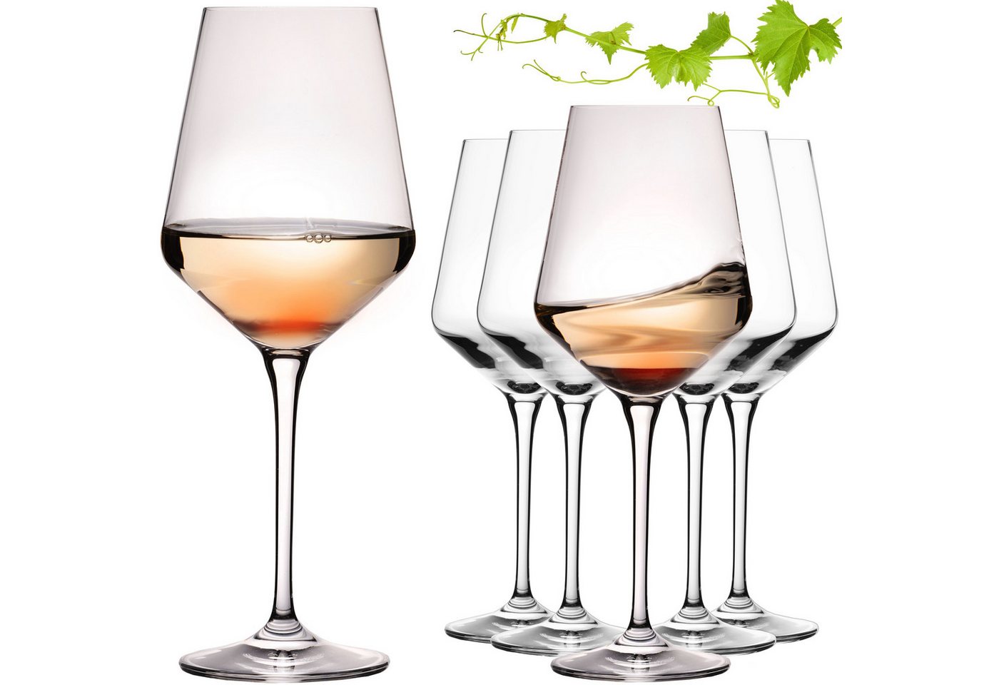 IMPERIAL glass Weinglas Weißweingläser 450ml "Athen" Set 6-Teilig, Crystalline Glas, Riesling Glas aus Crystalline Glas Weingläser Spülmaschinenfest von IMPERIAL glass