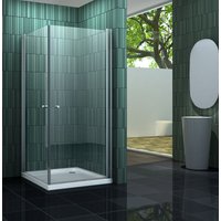 Impex-bad - Duschkabine banho 80 x 80 x 190 cm ohne Duschtasse - Klarglas von IMPEX-BAD