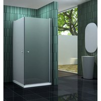 Impex-bad - Duschkabine banho-f 90 x 90 x 190 cm ohne Duschtasse - Milchglas von IMPEX-BAD