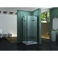 Impex-bad - Duschkabine neotec (schwarz) 100 x 100 x 195 cm ohne Duschtasse von IMPEX-BAD