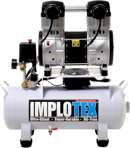 IMPLOTEX 1500W 2PS 18L Silent Flüsterkompressor Druckluftkompressor 60dB leise ölfrei flüster Kompressor Compressor von IMPLOTEX