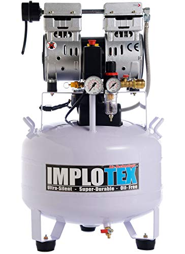 IMPLOTEX 850W Silent Flüsterkompressor Druckluftkompressor 55dB leise ölfrei Kompressor (850W 30 Liter ohne Zubehör) von IMPLOTEX