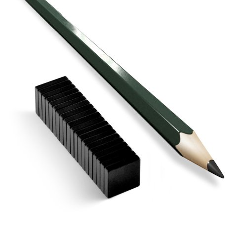 BlackEdition Neodym Magnete Quader N45 SCHWARZ, Black:12x12x3mm N45 9.5Kg (20 St.) von IMPLOTEX