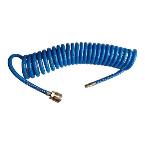Druckluftschlauch Spiralschlauch Glattschlauch Länge 3 Meter,5 Meter und 8 Meter - max.20bar IMPLOTEX, Druckluftschlauch:D6.5x10mm 8 Meter Spiralschlauch Schlauch von IMPLOTEX