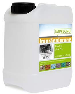 IMPREGNO Imprägnierung, GOTS geprüft, vegan, PFC frei, Wash 2,5 Liter Waschmaschine/Handwäsche Imprägniermittel fluorfrei, Wasserbasis von IMPREGNO