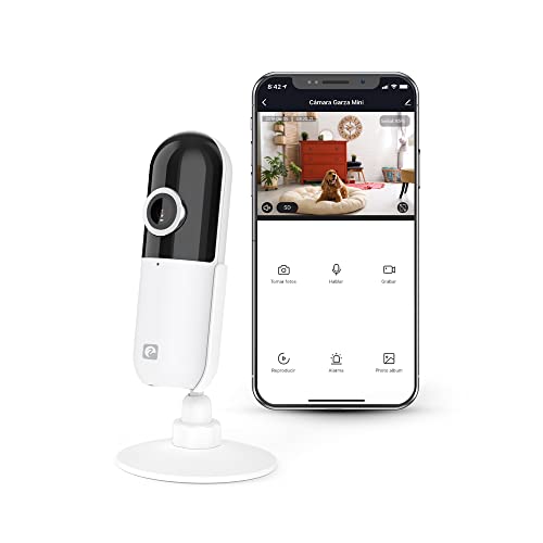 Garza Smart IP-Kamera, WiFi, intelligente Innenüberwachung, hohe Auflösung, 720p HD, Bewegungssensor, Nachtsicht, bidirektionales Audio, 2,4 GHz, Fernbedienung per App von Garza