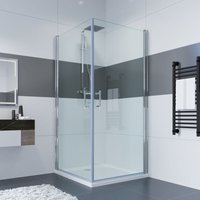Duschkabine Eckeinstieg Doppelt Duschtür Duschabtrennung Duschwand Dusche 70x70x195cm ohne Duschtasse von IMPTS