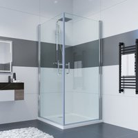 Duschkabine Eckeinstieg Doppelt Duschtür Duschabtrennung Duschwand Dusche 75x90x195cm ohne Duschtasse - Impts von IMPTS