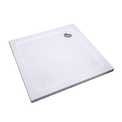 90 x 90 cm Duschwanne Duschtasse für Dusch Duschkabine in weiß quadratisch aus Acryl,Ohne Ablaufgarnitur von IMPTS