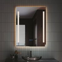 Badezimmer Spiegel mit Beleuchtung Lichtspiegel led IP44 Antibeschlag Einfach Install Explosionsschutz Badezimmerspiegel 60x80cm - Impts von IMPTS