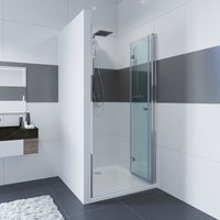 Duschtür Nischentür Drehtür & Falttür Duschkabine Duschwand Duschabtrennung aus 6mm esg Glas für Badezimmer Dusche 70x185cm - Impts von IMPTS