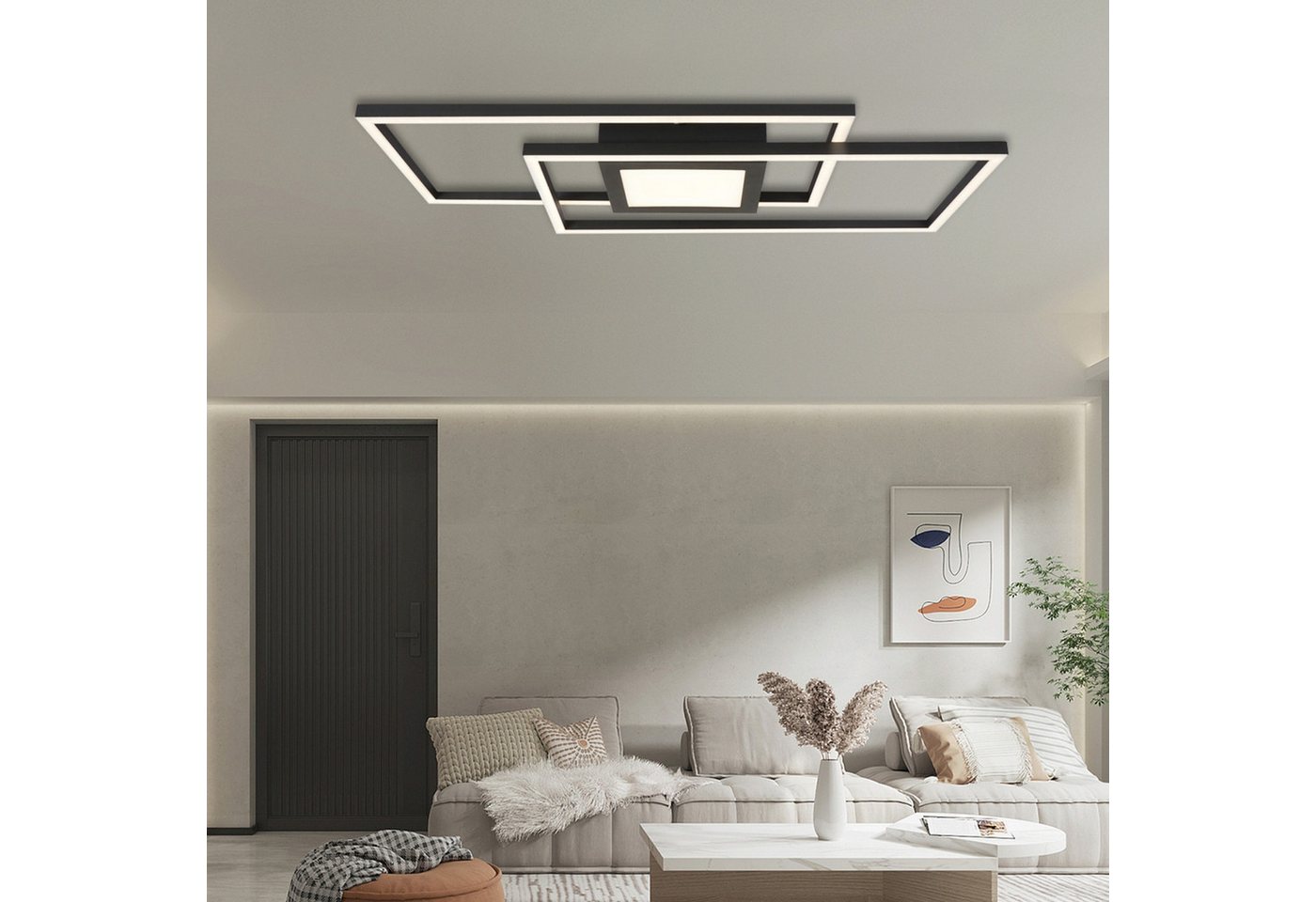IMPTS Deckenleuchte Deckenleuchte Schwarz Dimmbar Declenlampe Nachtlichtfunktion, LED fest integriert, Warmweiß, Schwarz Leuchten für Wohnzimmer Schlafzimmer Arbeitszimmer Esszimmer IMPTS Deckenleuchte Deckenleuchte Schwarz Dimmbar Declenlampe Nachtlichtfunktion, LED fest integriert, Warmweiß, Schwarz Leuchten für Wohnzimmer Schlafzimmer Arbeitszimmer Esszimmer von IMPTS