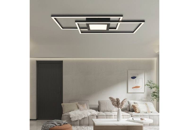 IMPTS Deckenleuchte Deckenleuchte Schwarz Dimmbar Declenlampe Nachtlichtfunktion, LED fest integriert, Warmweiß, Schwarz Leuchten für Wohnzimmer Schlafzimmer Arbeitszimmer Esszimmer von IMPTS