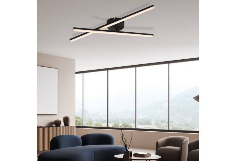 IMPTS Deckenleuchte LED Deckenlampe, Warmweiß, warmweiße Lichtfarbe, Schwarz, Wellenförmig, Modern LED Deckenlampe für Wohnzimmer Schlafzimmer Küche und Flur von IMPTS
