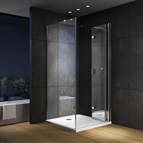 IMPTS Duschkabine 100 x 80 cm Eckeinstieg falttür Duschtür 180º faltbar Klappbar 6mm NANO Glas Duschwand Duschabtrennung 195cm Höhe,OHNE Duschwanne IMPTS Duschkabine 100 x 80 cm Eckeinstieg falttür Duschtür 180º faltbar Klappbar 6mm NANO Glas Duschwand Duschabtrennung 195cm Höhe,OHNE Duschwanne von IMPTS