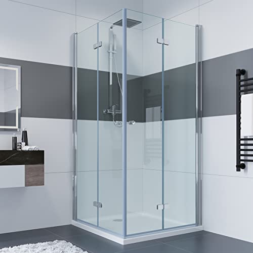 IMPTS Duschkabine 90x120 cm Duschabtrennung Falttür Eckeinstieg Komplettset Dusche MIT Duschwanne & Ablaufgarnitur, 185cm, Transparent, 90 X 120 X 185 CM MIT Duschtasse & Ablauf IMPTS Duschkabine 90x120 cm Duschabtrennung Falttür Eckeinstieg Komplettset Dusche MIT Duschwanne & Ablaufgarnitur, 185cm, Transparent, 90 X 120 X 185 CM MIT Duschtasse & Ablauf von IMPTS