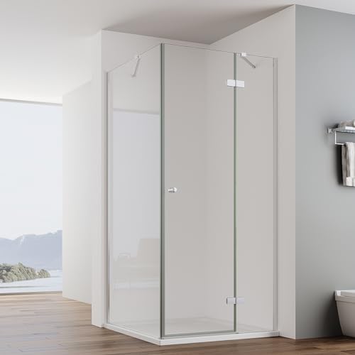 IMPTS Duschkbaine Eckeinstieg 90x90 cm, Duschtür Falttür mit 90cm Seitenwand Duschabtrennung Duschwand Eckdusche 6mm ESG Glas Höhe 185cm Ohne Duschwanne & Ablauf IMPTS Duschkbaine Eckeinstieg 90x90 cm, Duschtür Falttür mit 90cm Seitenwand Duschabtrennung Duschwand Eckdusche 6mm ESG Glas Höhe 185cm Ohne Duschwanne & Ablauf von IMPTS