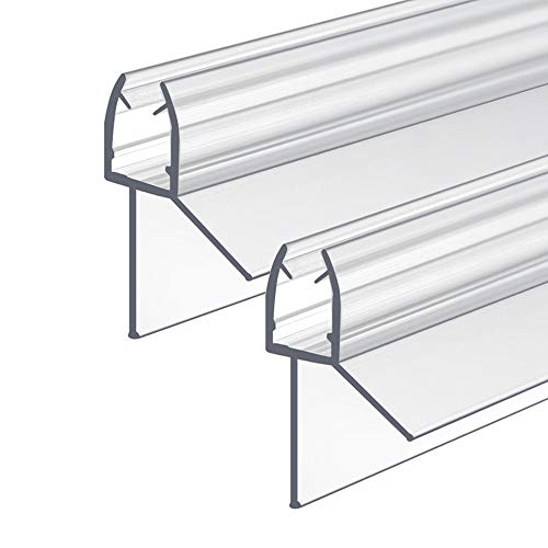 IMPTS Duschtür Dichtung 100 cm für 5mm 6mm Glastür Stärken Duschleiste für Duschkabine Wasserabweisende Duschdichtung Duschkabinen-Dichtung Transparent (2 Stück) von IMPTS