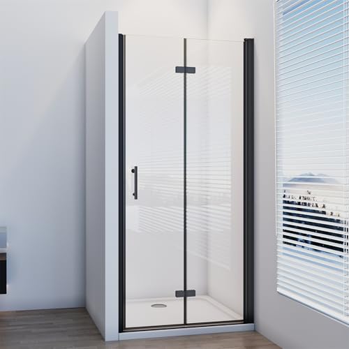 IMPTS Duschtür Falttür Schwarz 120cm, Einzelfalttür Nische Duschabtrennung Duschkabine Faltbar Dusche mit 6mm ESG NANO Sicherheitsglas Höhe 195cm IMPTS Duschtür Falttür Schwarz 120cm, Einzelfalttür Nische Duschabtrennung Duschkabine Faltbar Dusche mit 6mm ESG NANO Sicherheitsglas Höhe 195cm von IMPTS