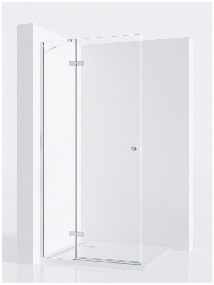 IMPTS Duschwand Walk in dusche Duschabtrennung Glaswand, Sicherheitsglas, 75-120 x 185/195 cm von IMPTS