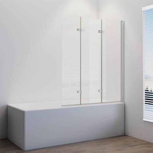 IMPTS Duschwand für Badewanne 140x140 cm, Duschabtrennung Duschtrennwand Faltbar 3 teilig Badewannenaufsatz Glas mit 6mm Nano ESG klarglas 180° Schwingen IMPTS Duschwand für Badewanne 140x140 cm, Duschabtrennung Duschtrennwand Faltbar 3 teilig Badewannenaufsatz Glas mit 6mm Nano ESG klarglas 180° Schwingen von IMPTS