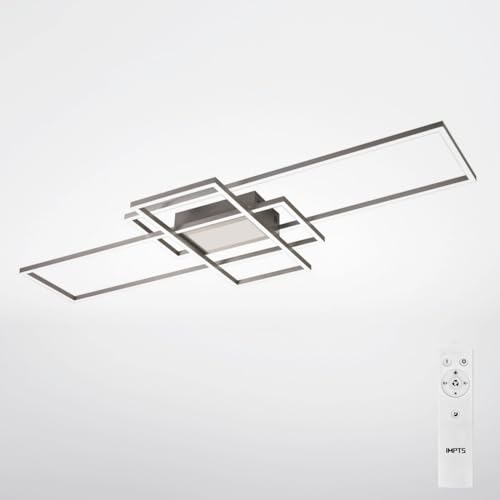 IMPTS LED Deckenlampe 105x42cm dimmbar LED Deckenleuchte mit Fernbedienung LED Lamp Deckenstrahler 50 Watt 2400 Lumen Warmweiß Neutralweiß Kaltweiß für Wohnzimmerlampe, Schlafzimmerlampe, Küchenlampe von IMPTS