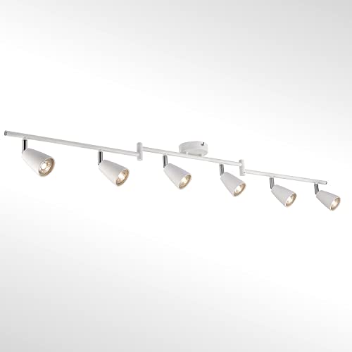 IMPTS LED Deckenlampe 6-flammig Deckenstrahler LED Sopt Lampe schwenbar Spotleuchte Weiß Wandleuchte mit 3W GU10 in warmweiß von IMPTS