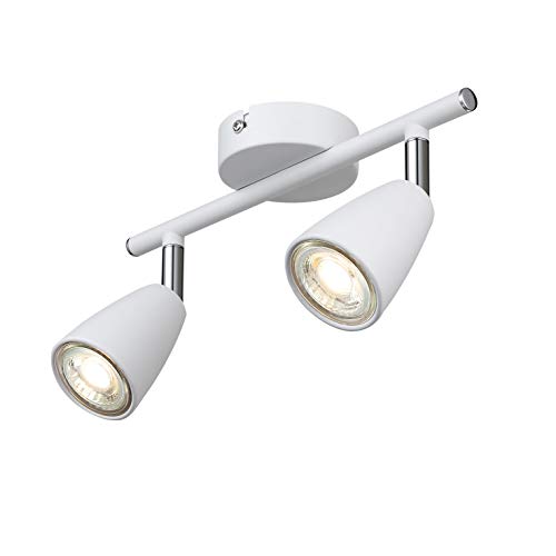 IMPTS LED Deckenlampe Deckenstrahler 2 flammig LED Sopt Lampe schwenbar Spotleuchte Weiß Wandleuchte mit 3W GU10 Mittelleuchte in warmweiß IMPTS LED Deckenlampe Deckenstrahler 2 flammig LED Sopt Lampe schwenbar Spotleuchte Weiß Wandleuchte mit 3W GU10 Mittelleuchte in warmweiß von IMPTS