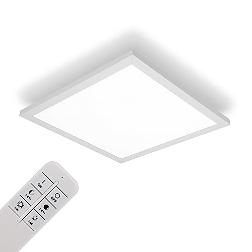 IMPTS LED Deckenleuchte Panel dimmbar 30x30 cm, 18W Extra Flache Deckenpanel Lampe, indirekter Deckenbeleuchtung, Farbtemperatur mit Fernbedienung einstellbar, Schlafzimmer Wohnzimmer Küche 3000-6500K von IMPTS