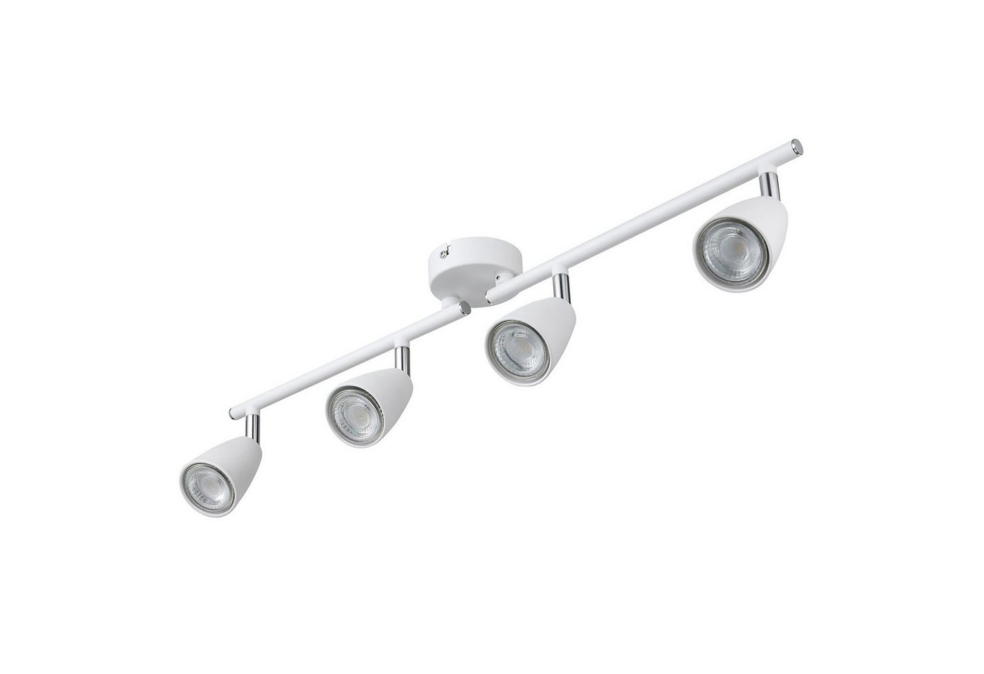 IMPTS LED Deckenspots, Nicht Dimmbar, LED wechselbar, Warmweiß, Spotleuchte, 4-Flammig Spotbalken, Wandlampe, Spotbalken von IMPTS