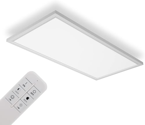 IMPTS LED Panel Deckenleuchte Dimmbar 30x60cm Deckenpanel Deckenbeleuchtung mit Fernbedienung, Einstellbare Farbtemperatur, 30W Lampe Flach für Wohnzimmer, Küche, Badezimmer, Schlafzimmer, Balkon von IMPTS
