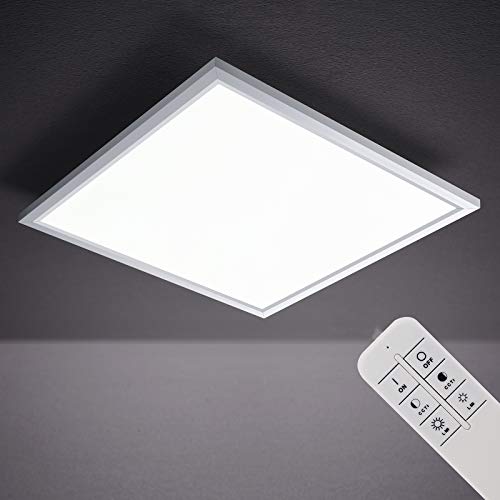 IMPTS LED Panel Deckenleuchte Dimmbar, 30 x 30 cm Extra Flache Deckenpanel Leuchten Deckenlampe mit Fernbedienung Farbtemperatursteuerung einstellbar 3000K-6500K 15W 1500 Lumen Licht von IMPTS
