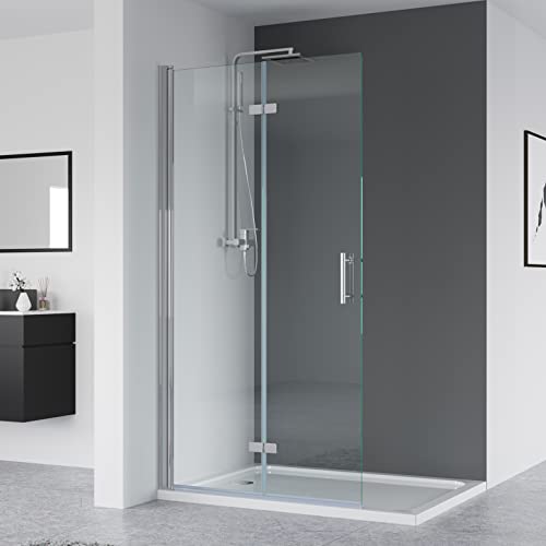 IMPTS walk in dusche 100x195 cm glas Duschwand Duschabtrennung 2-teilig faltbar Duschkabine Rahmenlos ESG Nano Glas,OHNE Duschwanne IMPTS walk in dusche 100x195 cm glas Duschwand Duschabtrennung 2-teilig faltbar Duschkabine Rahmenlos ESG Nano Glas,OHNE Duschwanne von IMPTS