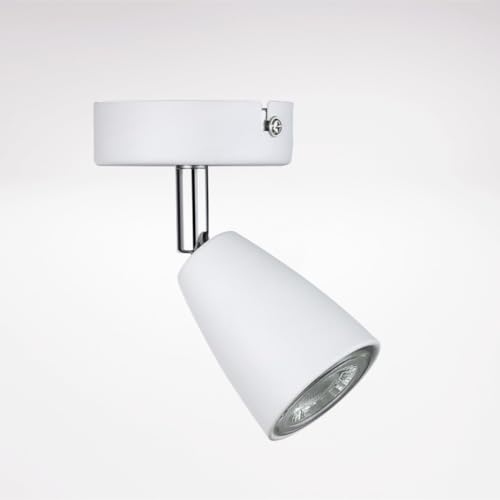 IMPTS LED Deckenlampe Deckenstrahler 1 flammig LED Sopt Lampe schwenbar Spotleuchte Weiß Wandleuchte mit 3W GU10 in warmweiß von IMPTS