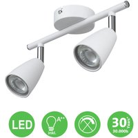 Led Deckenleuchte Weiss inkl 3W Leuchtmittel GU10 led, 250LM,230V, IP20,Warmweiß,Schwenkbar,LED Deckenlampe Deckenspot Deckenstrahler Spotleuchte von IMPTS