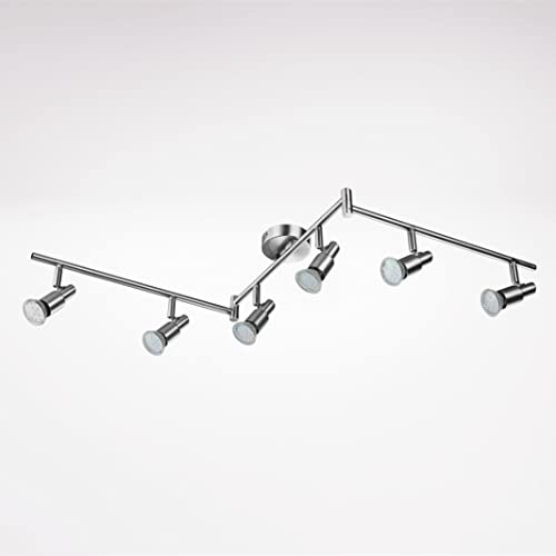 IMPTS LED Deckenleuchte Deckenstrahler 6-flammig I Wohnzimmerlampe I Deckenlampe I I Deckenspot I 6er Spotleuchte I 3W GU10 (6er Spot)… von IMPTS