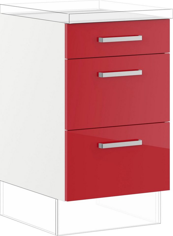 IMPULS KÜCHEN Auszugsunterschrank "Turin", Breite/Höhe: 50/72,3 cm, mit Soft-Close vormontiert, mit Schubkasten, mit Auszügen IMPULS KÜCHEN Auszugsunterschrank "Turin", Breite/Höhe: 50/72,3 cm, mit Soft-Close vormontiert, mit Schubkasten, mit Auszügen von IMPULS KÜCHEN