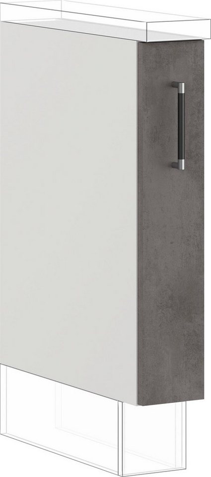 IMPULS KÜCHEN Auszugsunterschrank "Prag und Valencia", Breite/Höhe: 15/72,3 cm vormontiert, mit Soft-Close von IMPULS KÜCHEN