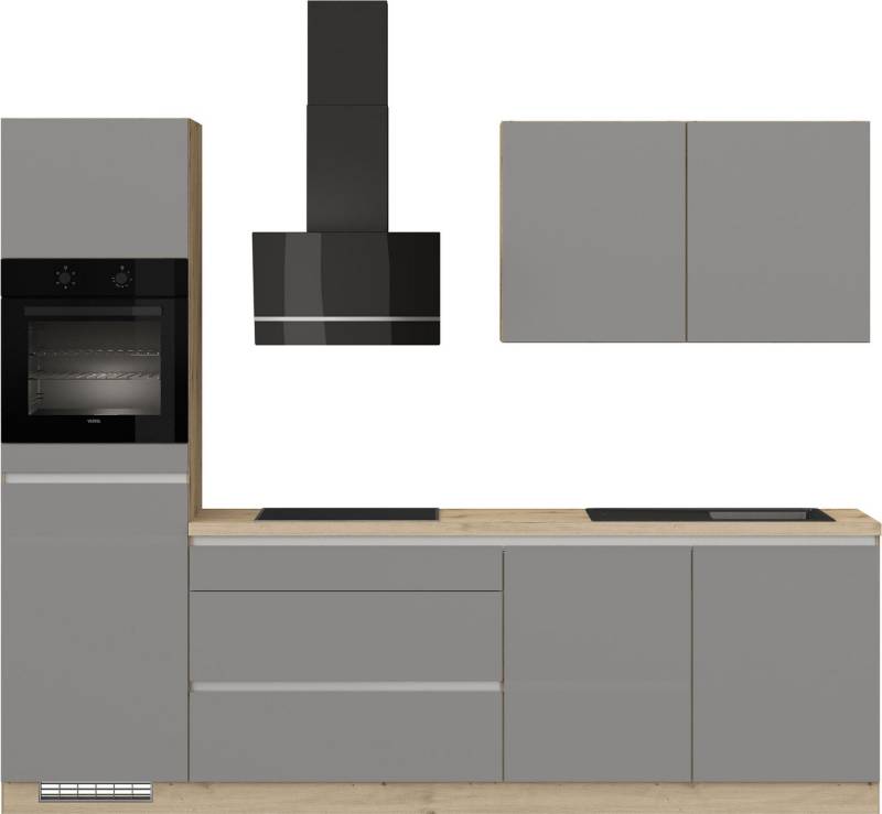 IMPULS KÜCHEN Küchenzeile "Dublin", Ausrichtung wählbar, Schubkästen mit Soft-Close, vormontiert, wahlweise mit E-Geräten, mit Vollauszug, Breite 280 cm von IMPULS KÜCHEN