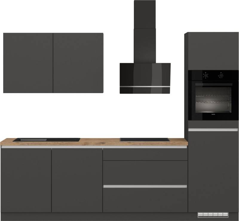 IMPULS KÜCHEN Küchenzeile "Dublin", Ausrichtung wählbar, Schubkästen mit Soft-Close, vormontiert, wahlweise mit E-Geräten, mit Vollauszug, Breite 280 cm von IMPULS KÜCHEN