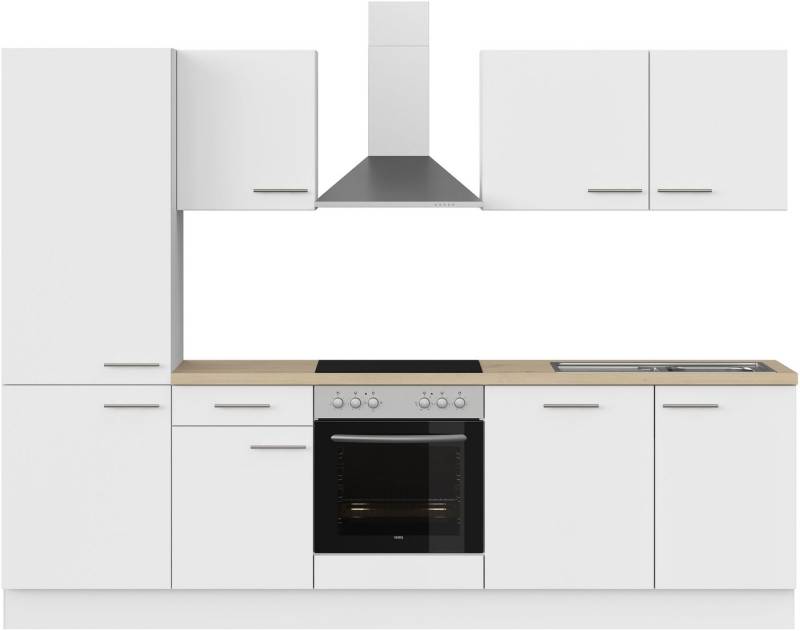 IMPULS KÜCHEN Küchenzeile "Tirana", Ausrichtung wählbar, Schubkästen mit Soft-Close, vormontiert, wahlweise mit E-Geräten, mit Vollauszug, Breite 280 cm von IMPULS KÜCHEN